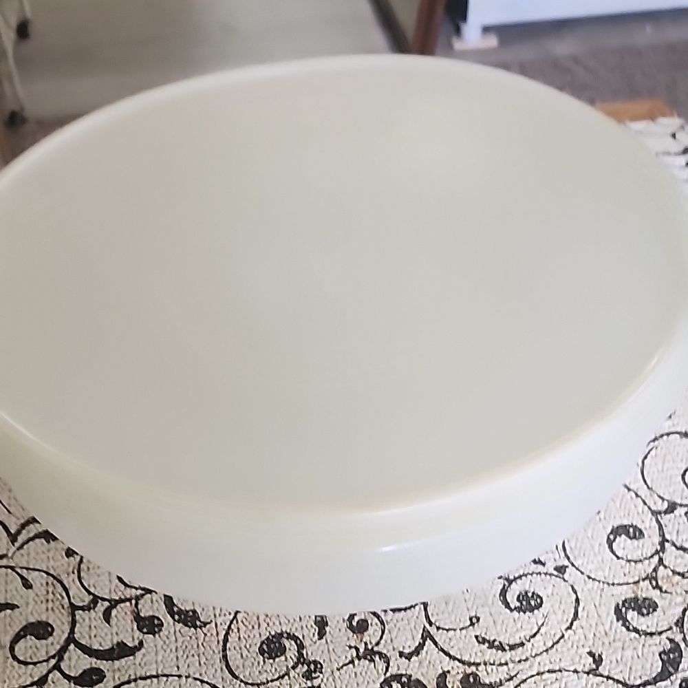 Round White Serving Platter
